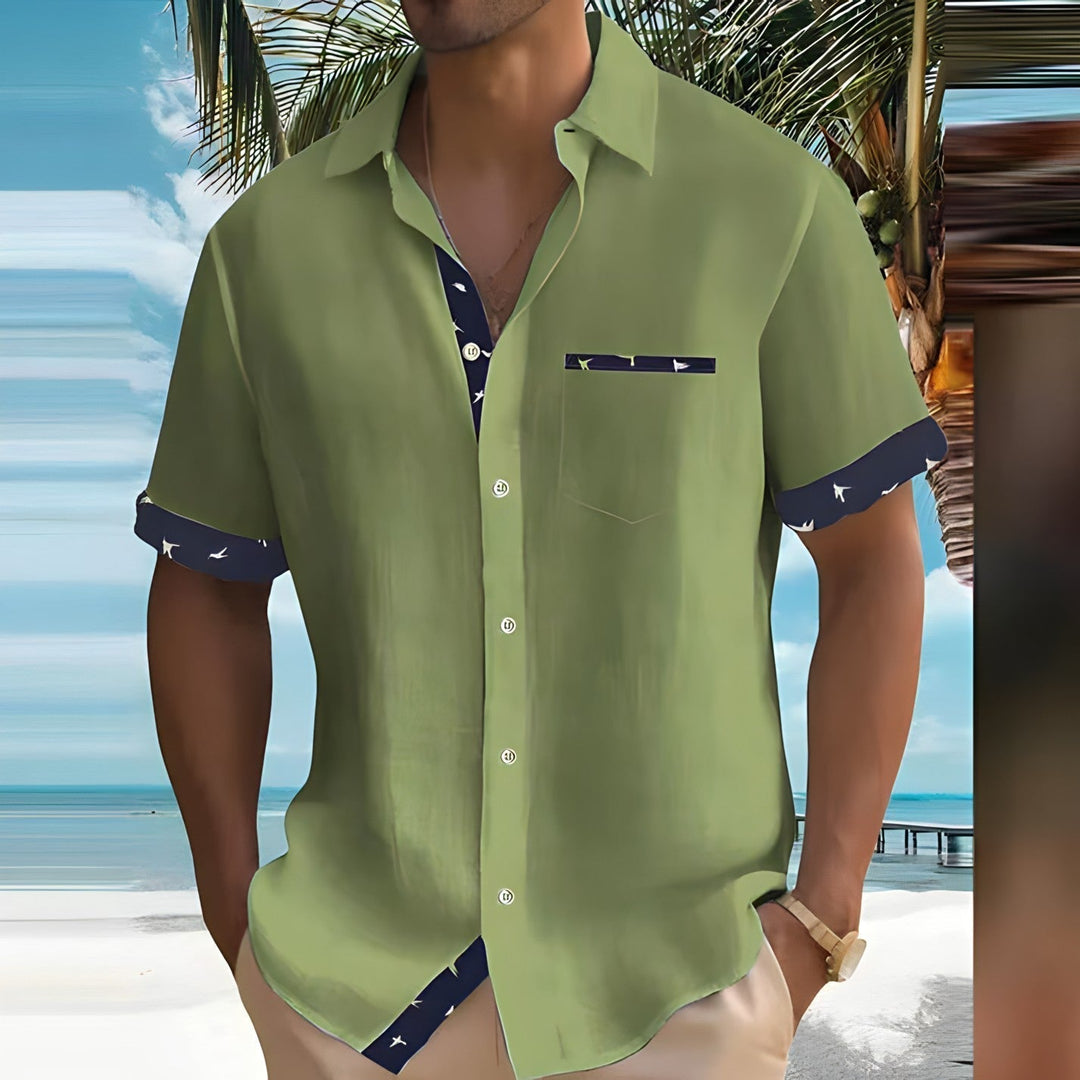 Polo Heren | Korte Mouwen & Vogelprint Details