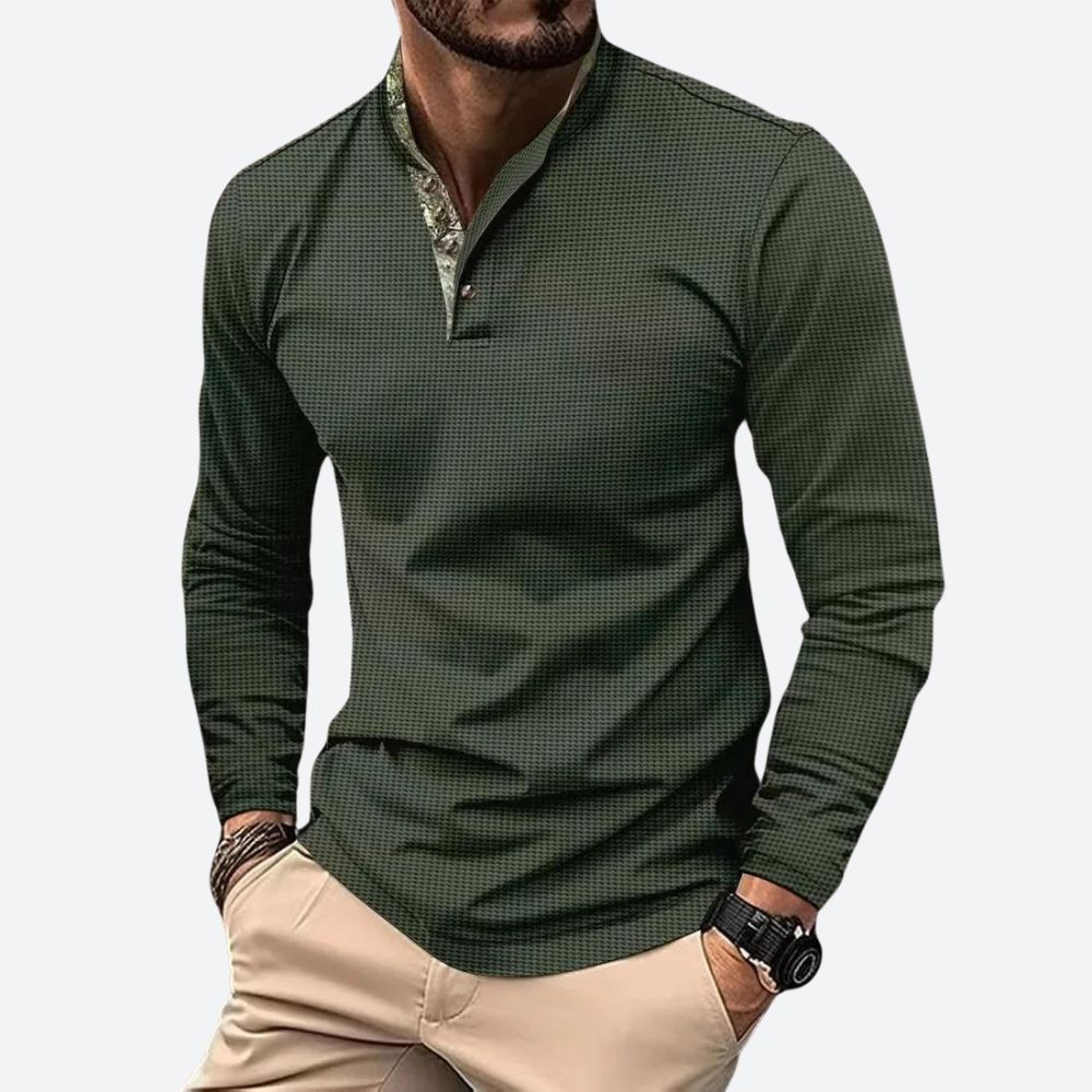 Polo Shirt Heren | Lange Mouw & Ademend Comfort