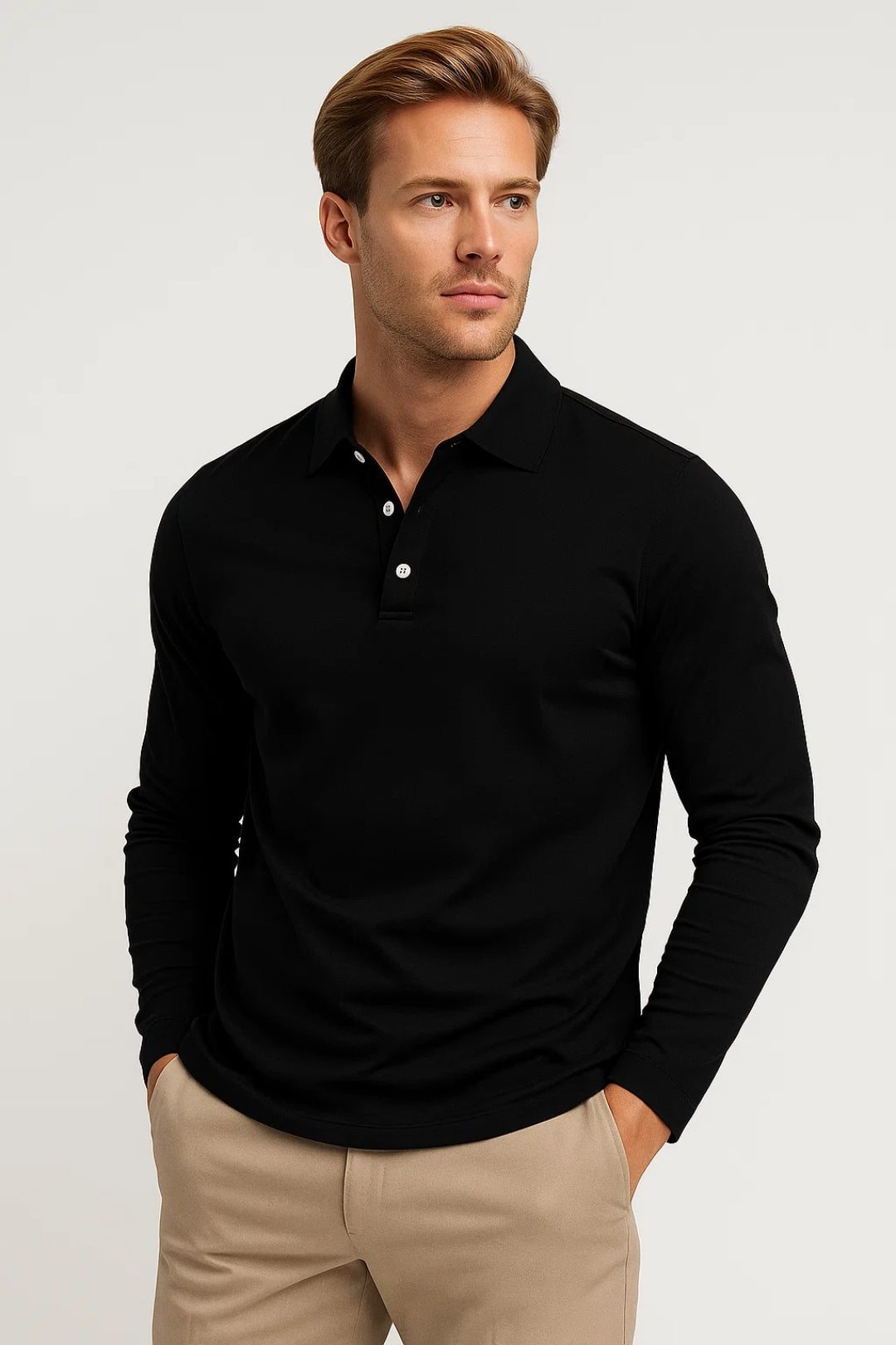 Polo lange mouwen Heren | Slim fit & Verzorgde uitstraling