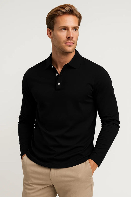 Polo lange mouwen Heren | Slim fit & Verzorgde uitstraling