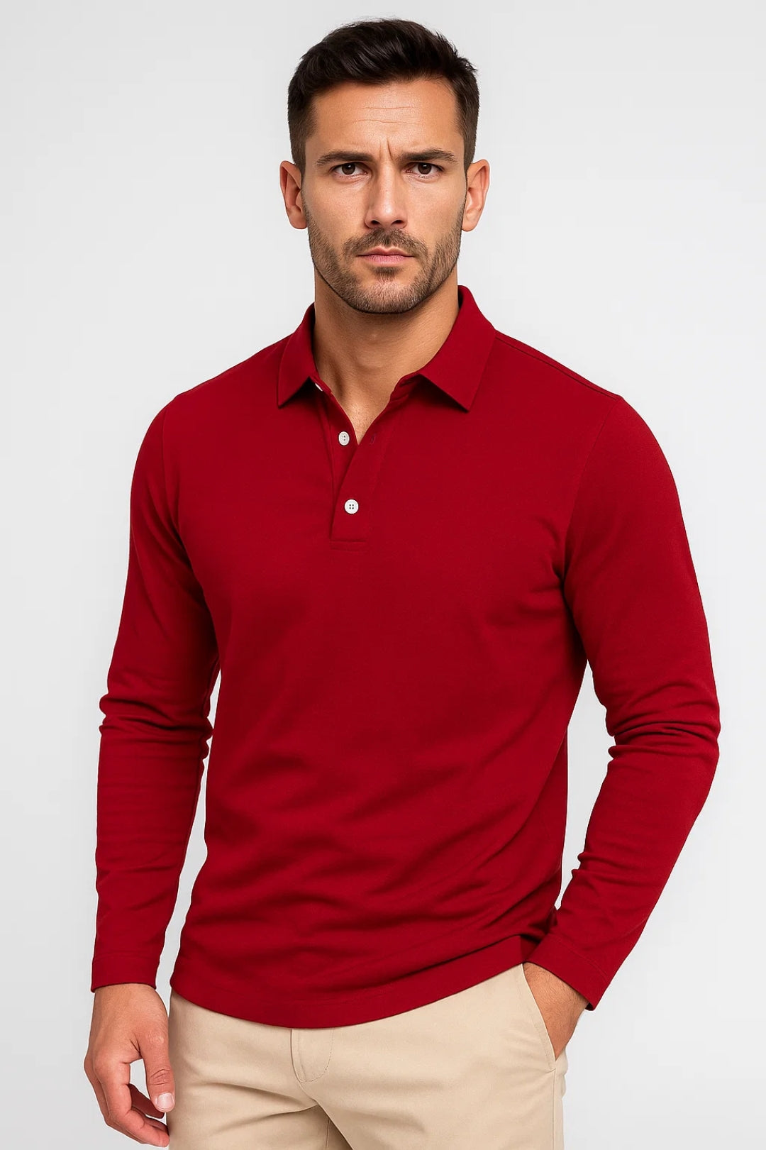 Polo lange mouwen Heren | Slim fit & Verzorgde uitstraling