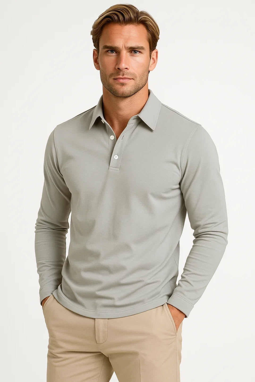 Polo lange mouwen Heren | Slim fit & Verzorgde uitstraling