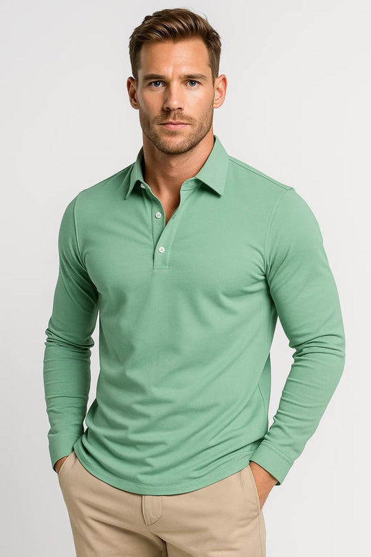 Polo lange mouwen Heren | Slim fit & Verzorgde uitstraling