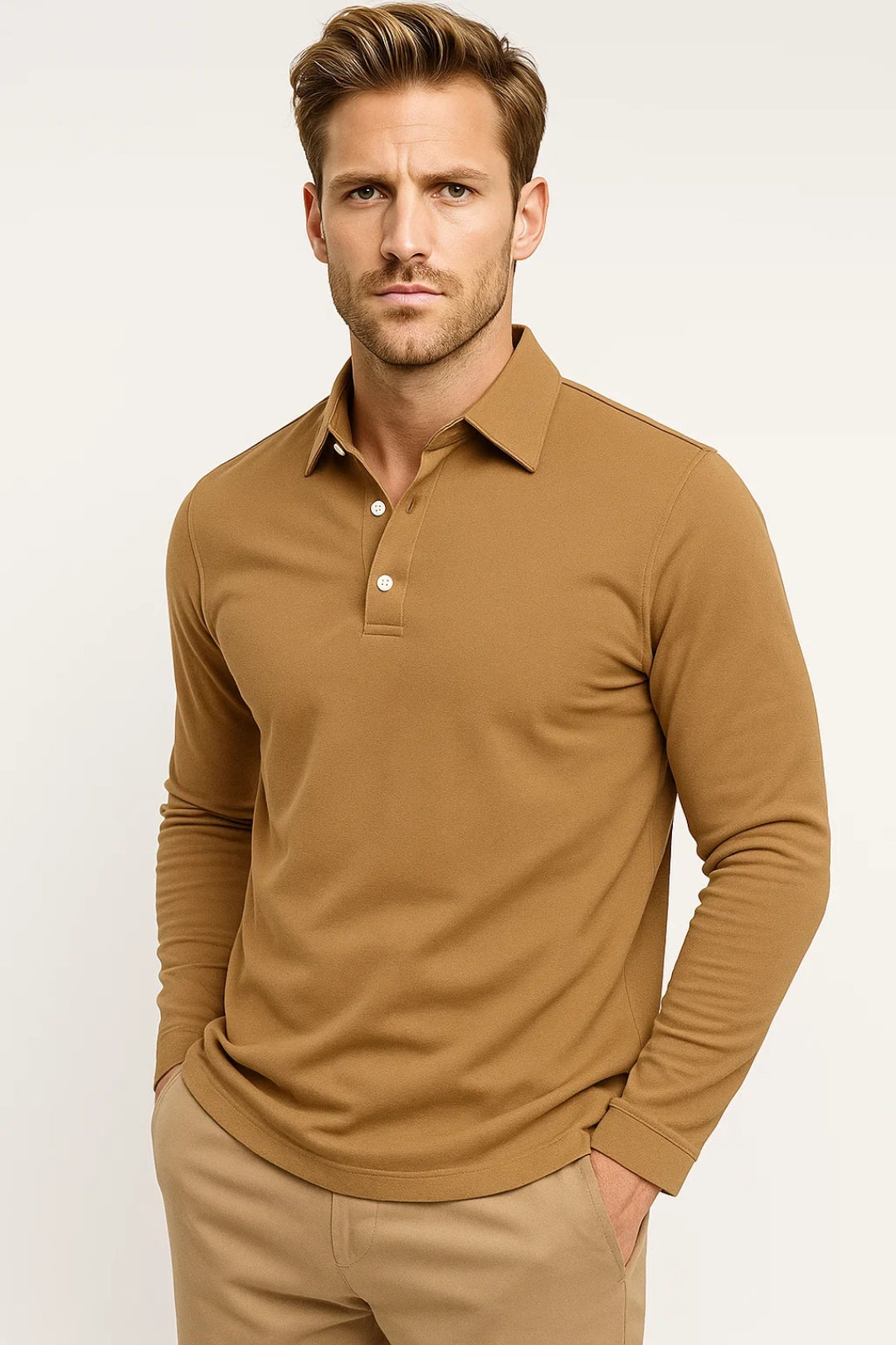 Polo lange mouwen Heren | Slim fit & Verzorgde uitstraling