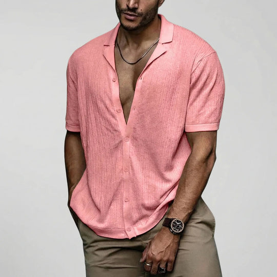 Poloshirt | Gebreid Zomershirt met Open Kraag