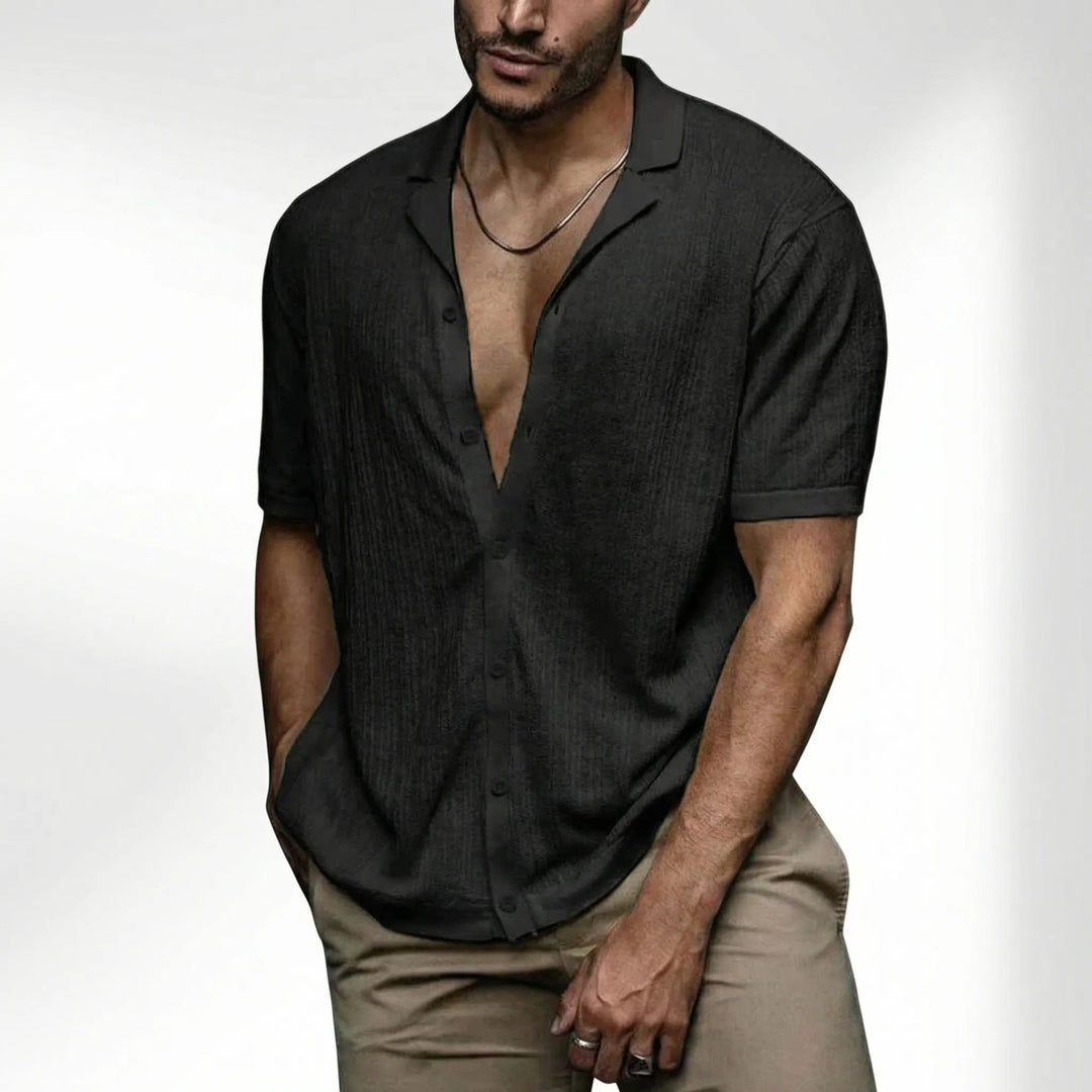 Poloshirt | Gebreid Zomershirt met Open Kraag