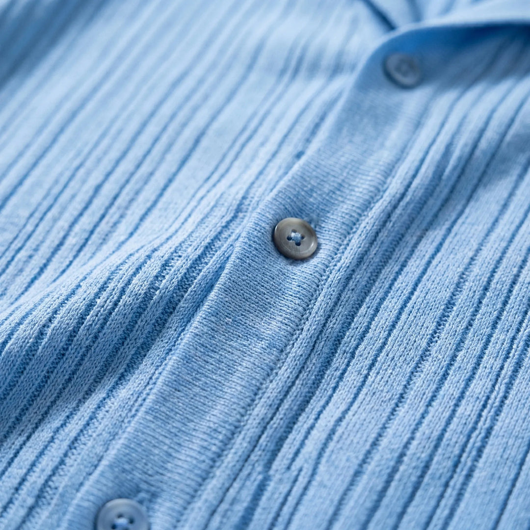 Poloshirt | Gebreid Zomershirt met Open Kraag