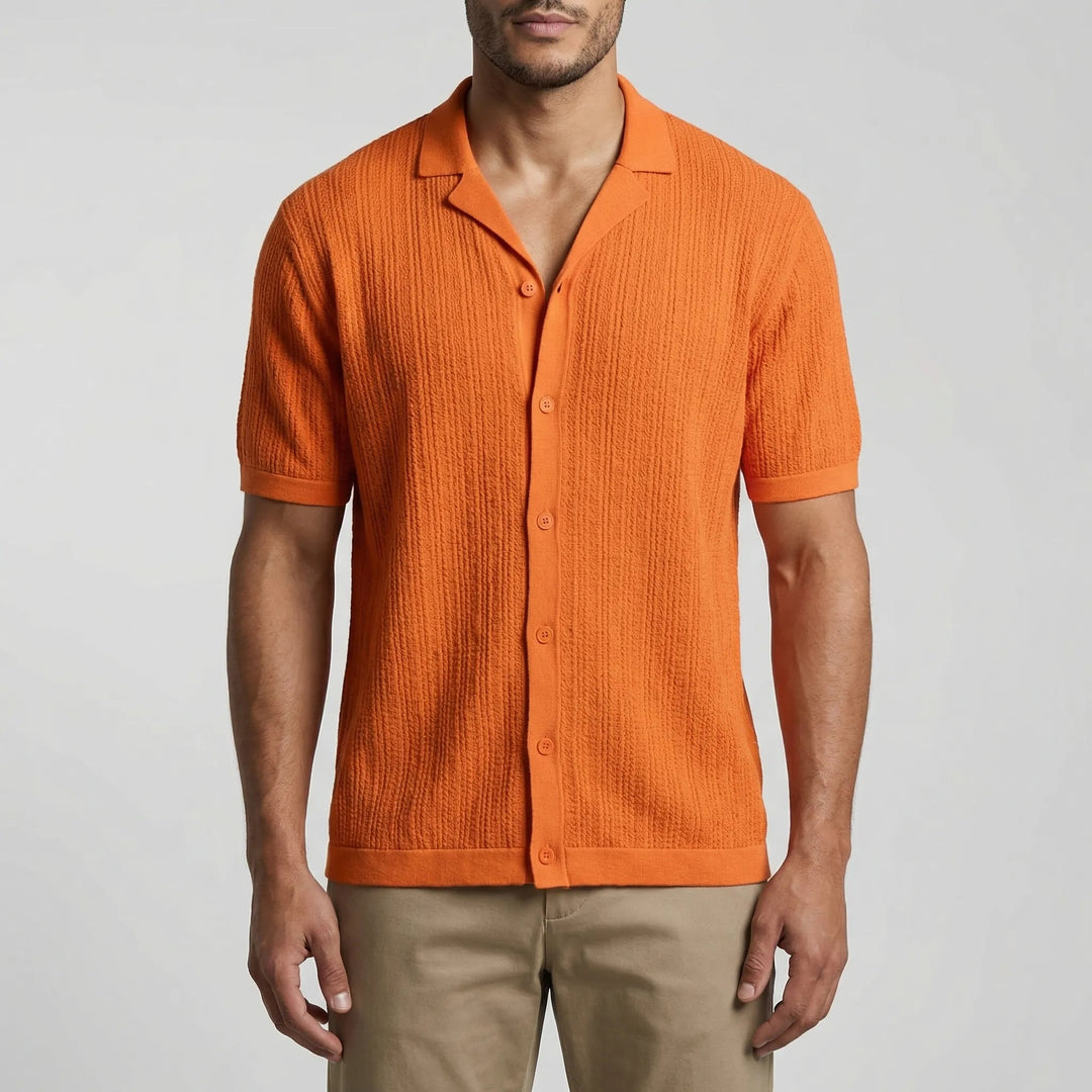 Poloshirt | Gebreid Zomershirt met Open Kraag