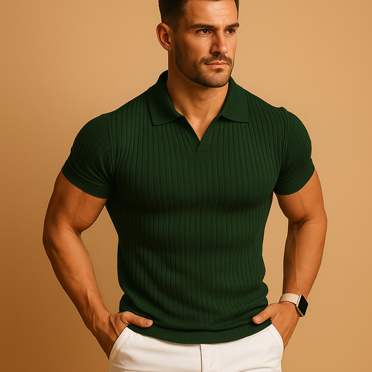 Poloshirt Heren | Slim Fit & Luxe Ribstructuur