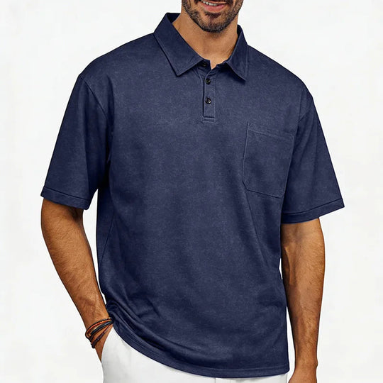 Poloshirt Heren | Zomerse Washed-Look met Kraag