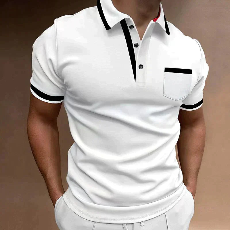 Poloshirt met Borstzak voor Heren 0