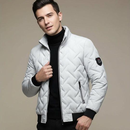 Pufferjacke Herren | Geometrisches Design & Leicht 6