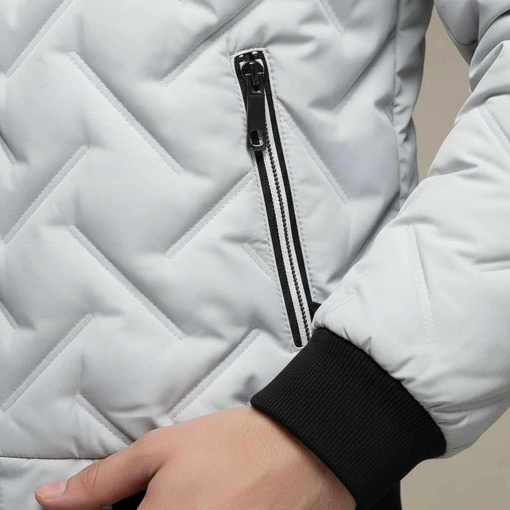 Pufferjacke Herren | Geometrisches Design & Leicht 8