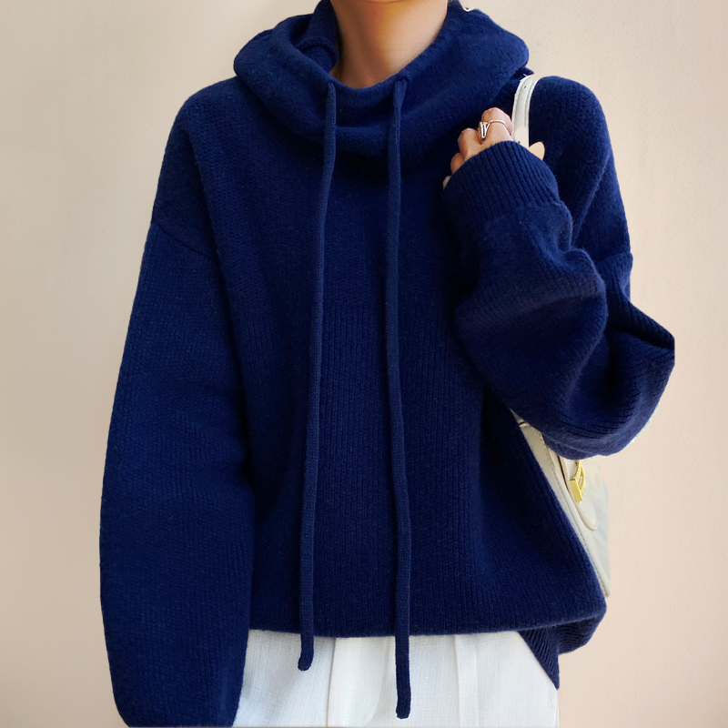 Pullover Damen | Hoher Kragen & Verstellbarer Ausschnitt