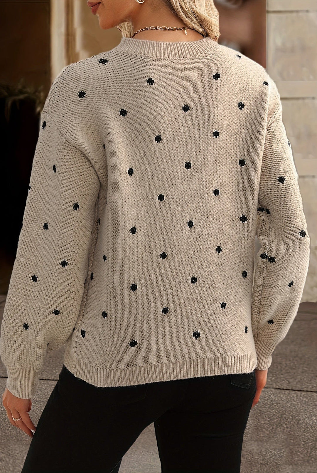 Pullover Damen | Polka Dots & Rundhals