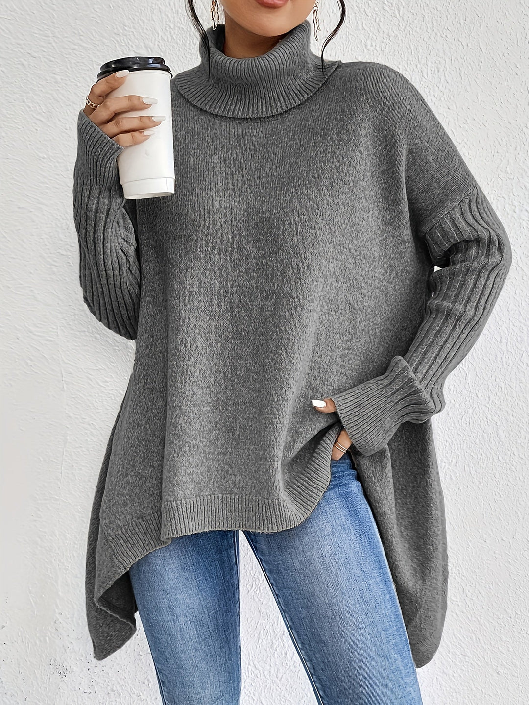 Pullover Damen | Warmer Rollkragen & Lockerer Tragekomfort