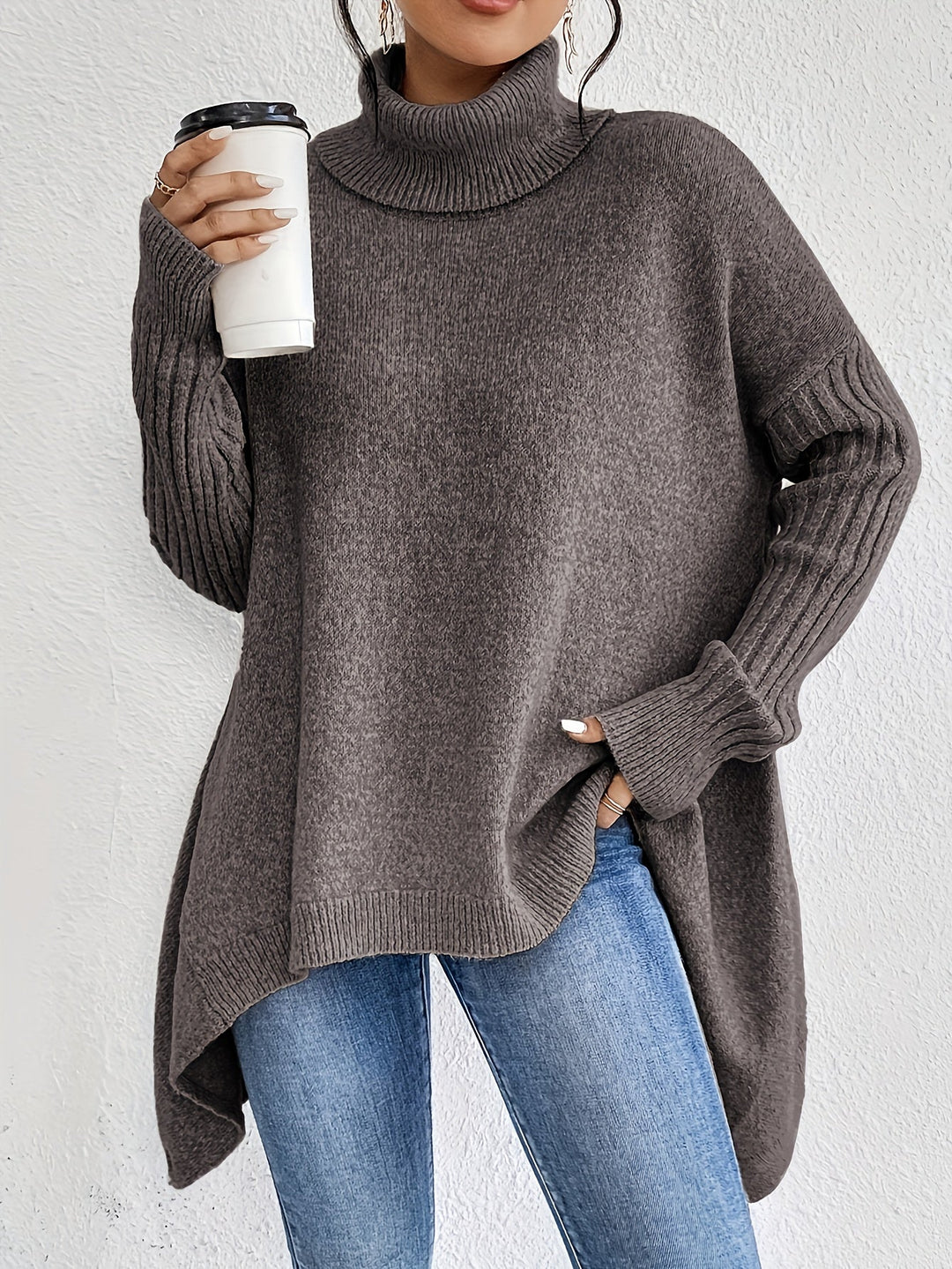 Pullover Damen | Warmer Rollkragen & Lockerer Tragekomfort