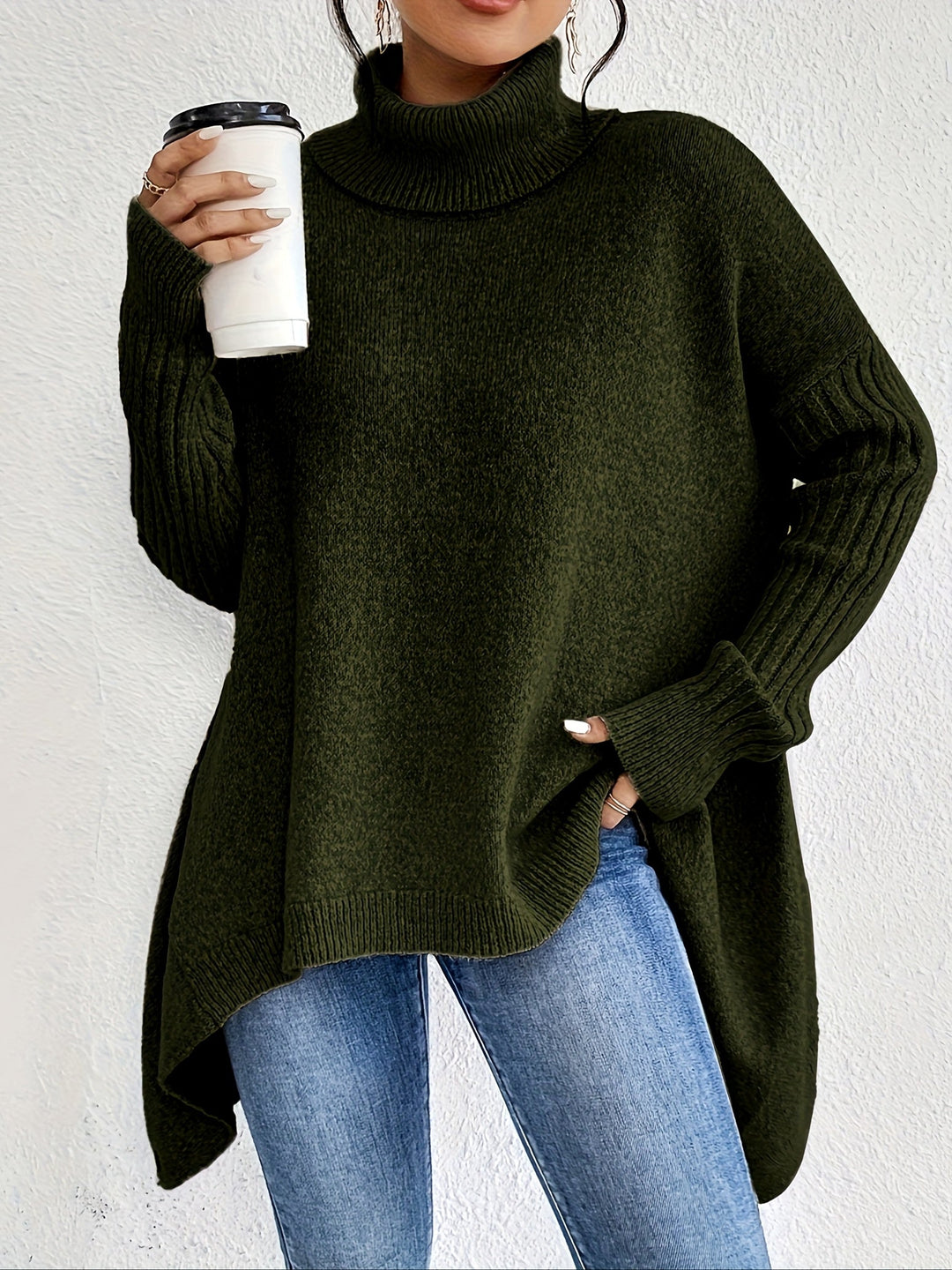 Pullover Damen | Warmer Rollkragen & Lockerer Tragekomfort