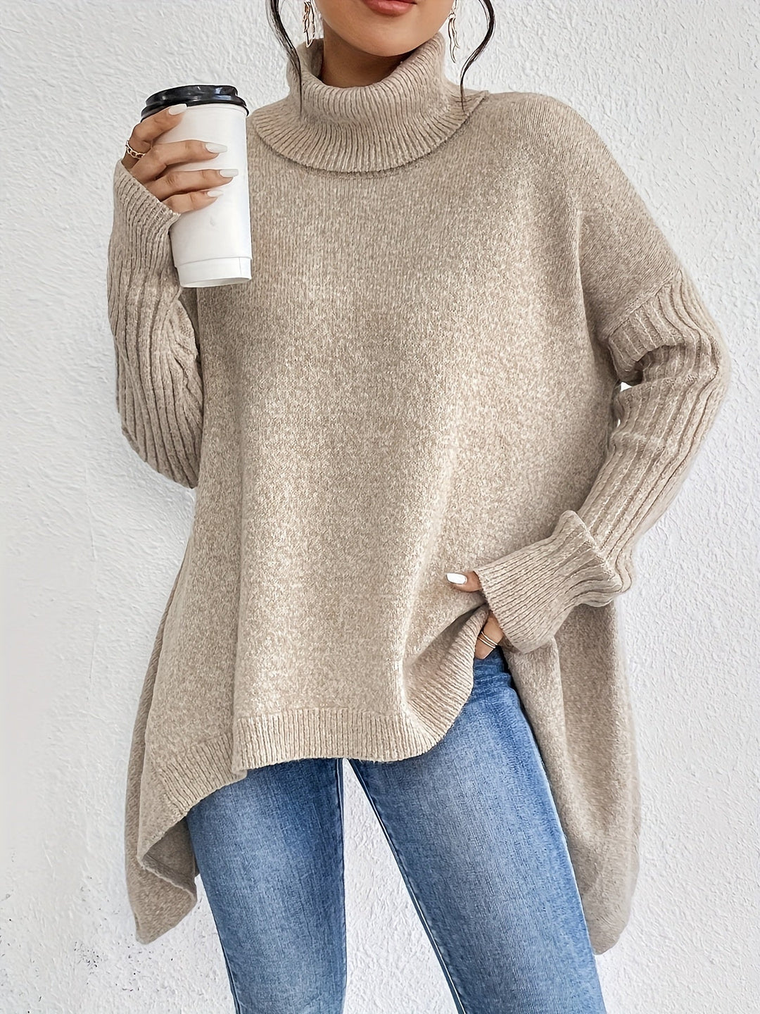 Pullover Damen | Warmer Rollkragen & Lockerer Tragekomfort 1