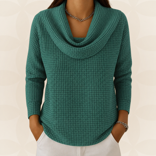 Pullover Damen | Wasserfallkragen & Warmer Tragekomfort