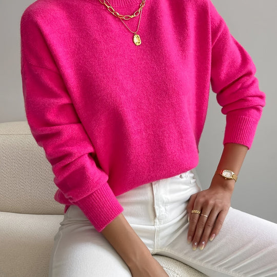 Pullover Trui – Mock Neck Drop Shoulder & Flexibele Vorm 1