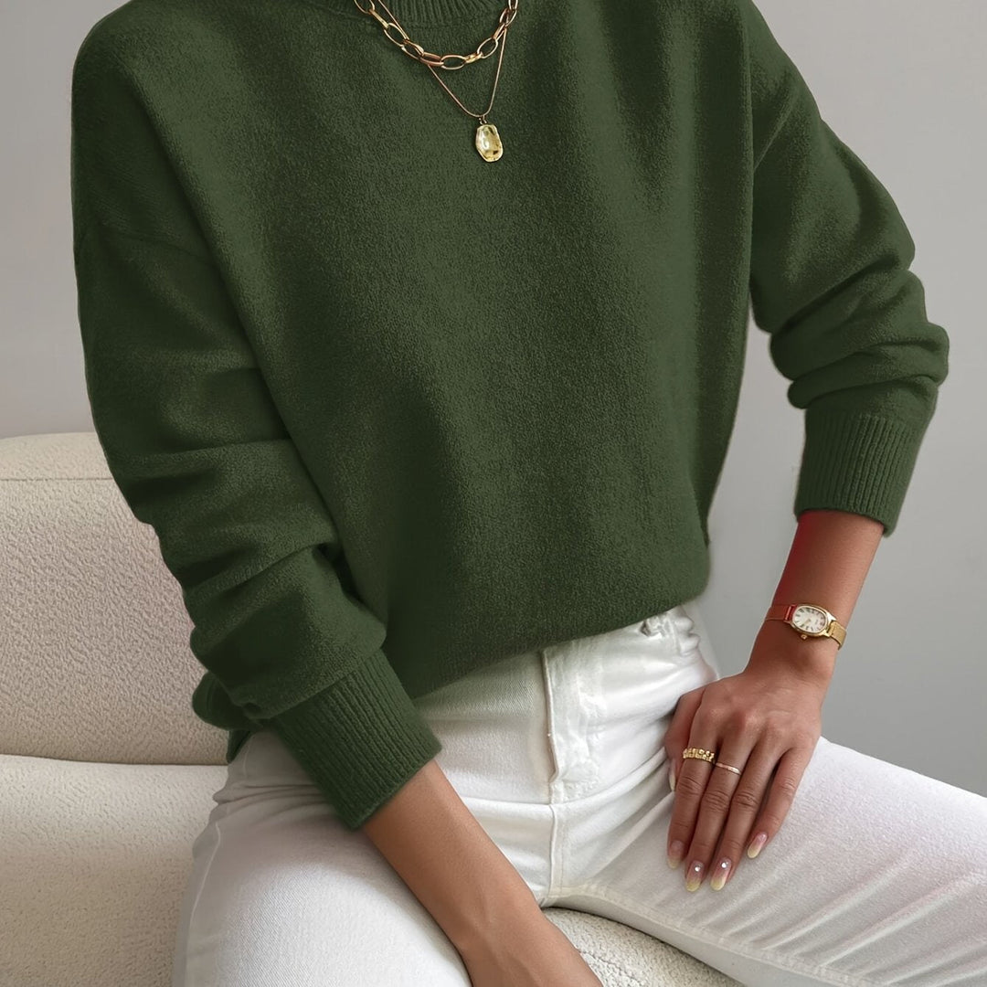 Pullover Trui – Mock Neck Drop Shoulder & Flexibele Vorm 11