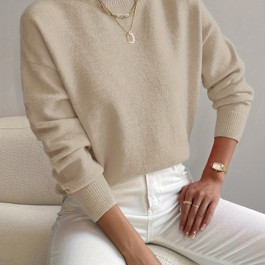 Pullover Trui – Mock Neck Drop Shoulder & Flexibele Vorm 12