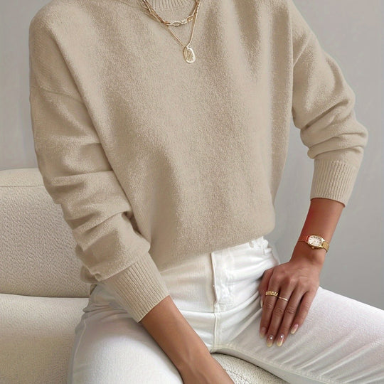 Pullover Trui – Mock Neck Drop Shoulder & Flexibele Vorm 12