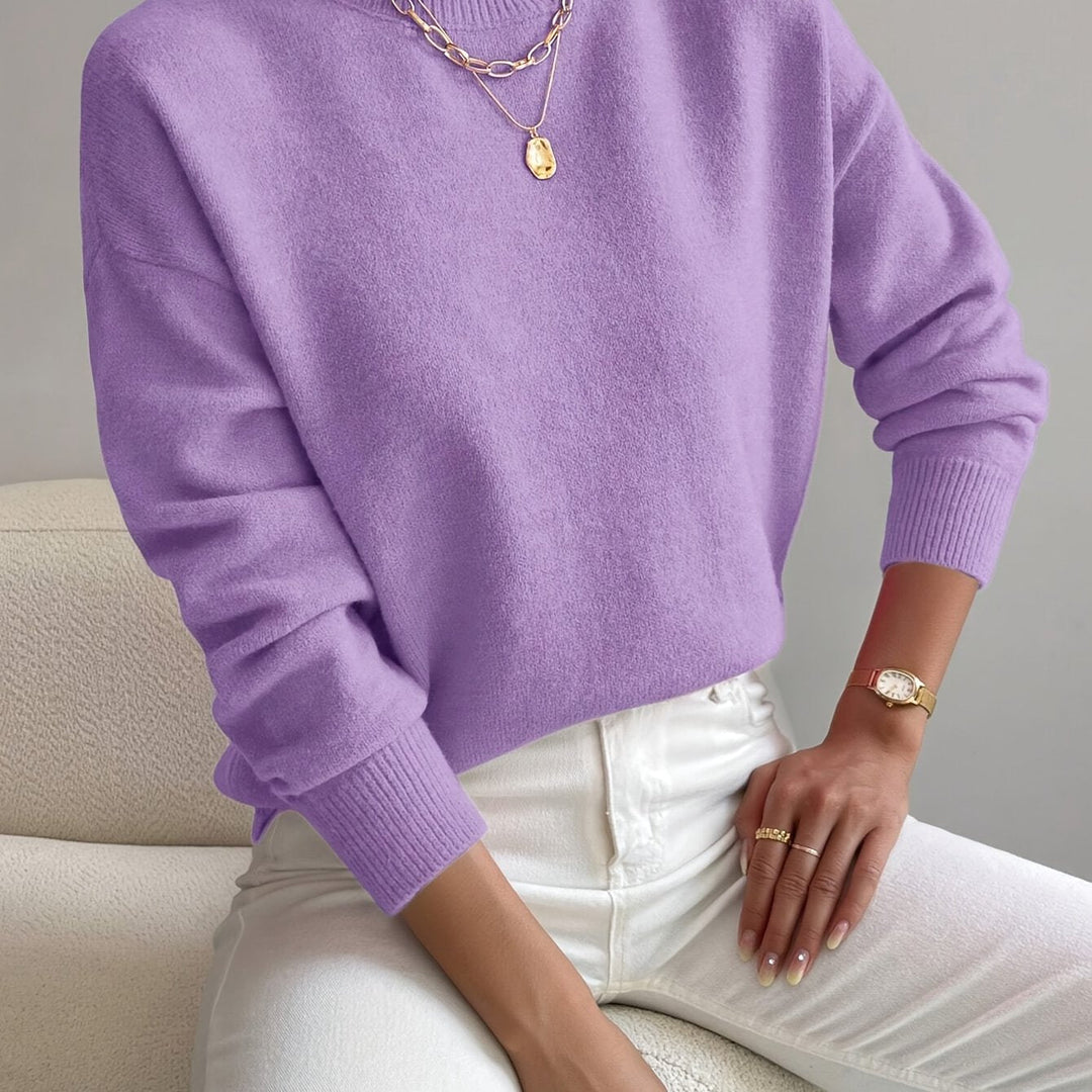 Pullover Trui – Mock Neck Drop Shoulder & Flexibele Vorm 13