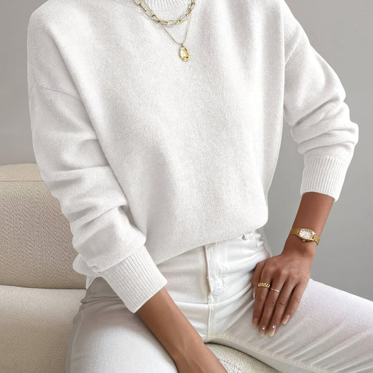 Pullover Trui – Mock Neck Drop Shoulder & Flexibele Vorm 14