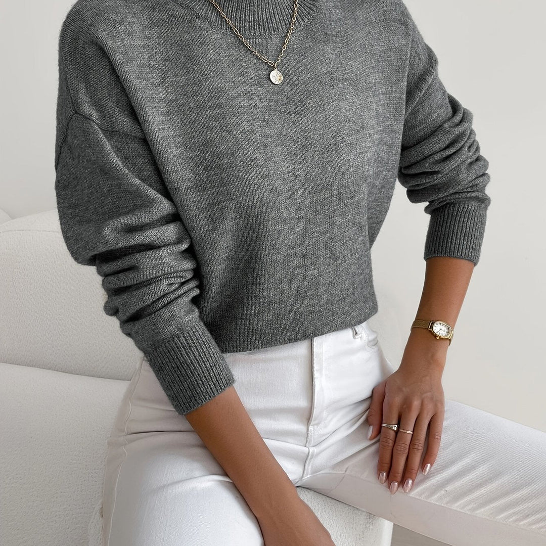 Pullover Trui – Mock Neck Drop Shoulder & Flexibele Vorm 15