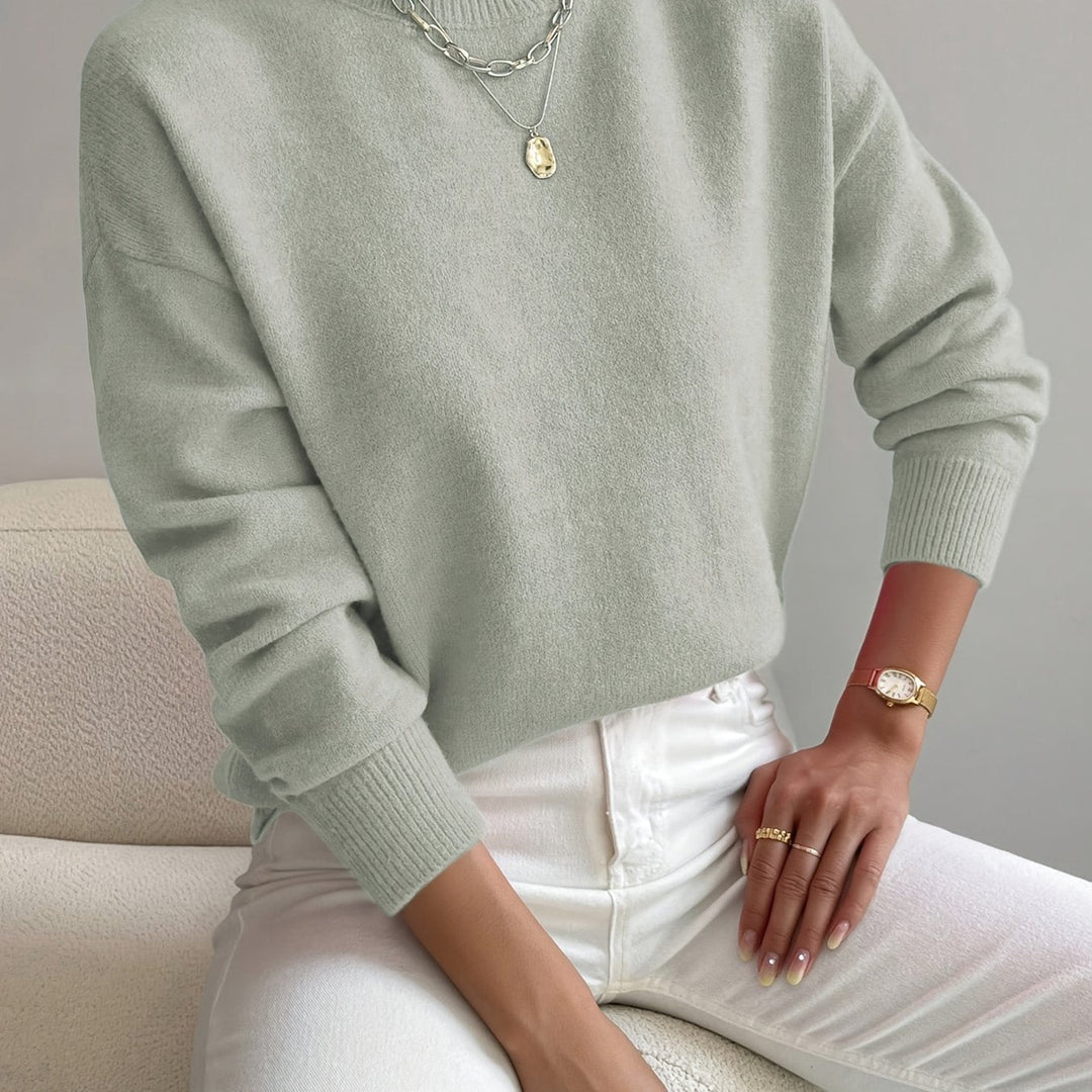 Pullover Trui – Mock Neck Drop Shoulder & Flexibele Vorm 16