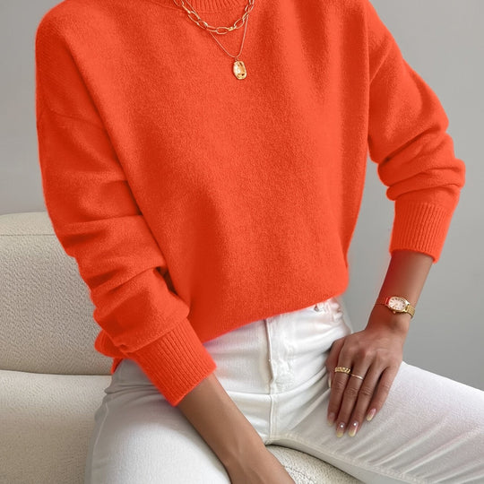 Pullover Trui – Mock Neck Drop Shoulder & Flexibele Vorm 19
