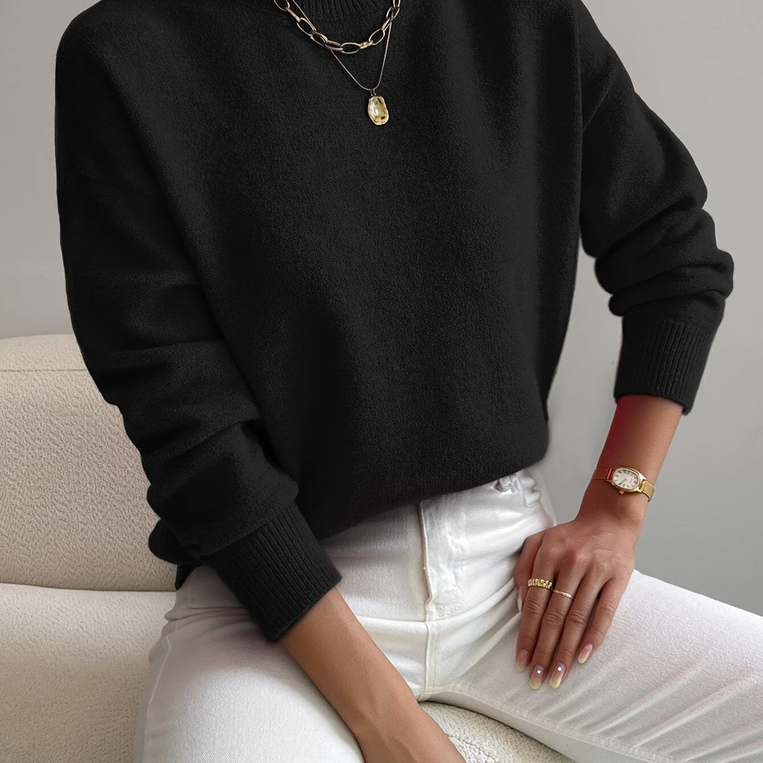 Pullover Trui – Mock Neck Drop Shoulder & Flexibele Vorm 9