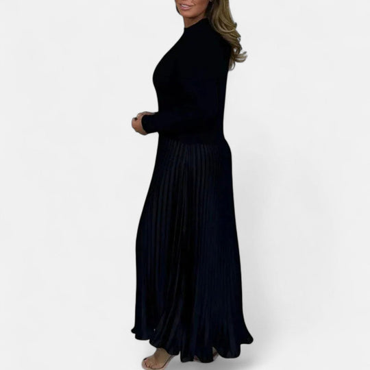 Pulloverkleid Damen | Plissee & Maxi-Länge