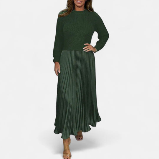 Pulloverkleid Damen | Plissee & Maxi-Länge