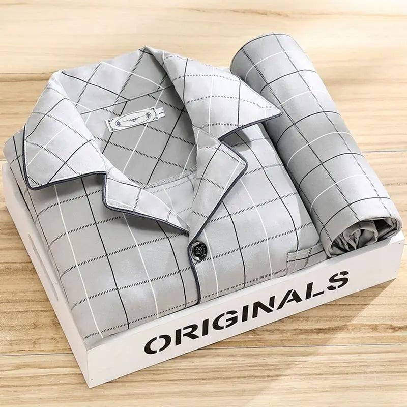 Pyjama Set Herren | Knopfleiste & Hoher Tragekomfort