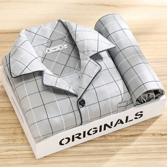 Pyjama Set Herren | Knopfleiste & Hoher Tragekomfort