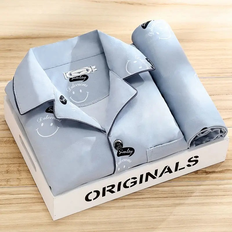 Pyjama Set Herren | Knopfleiste & Hoher Tragekomfort