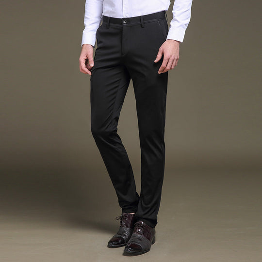 Herren Anzughose Elastisch Bügelfrei High Waist Stretch 6