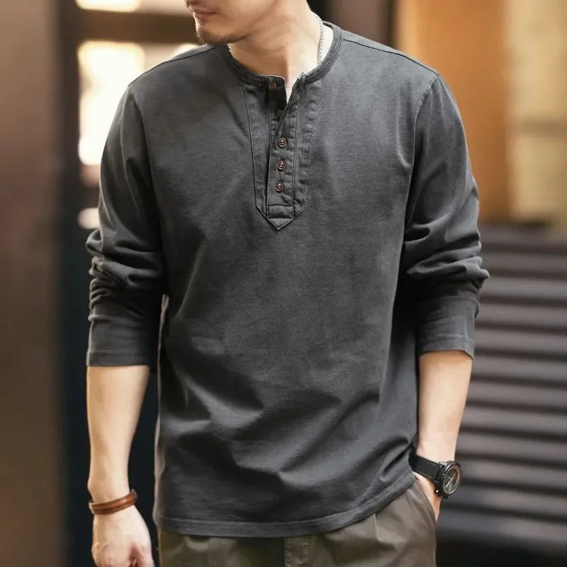 Retro Shirt Heren | Comfort Fit Lange Mouwen