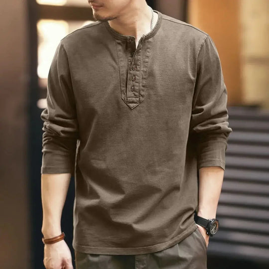 Retro Shirt Heren | Comfort Fit Lange Mouwen