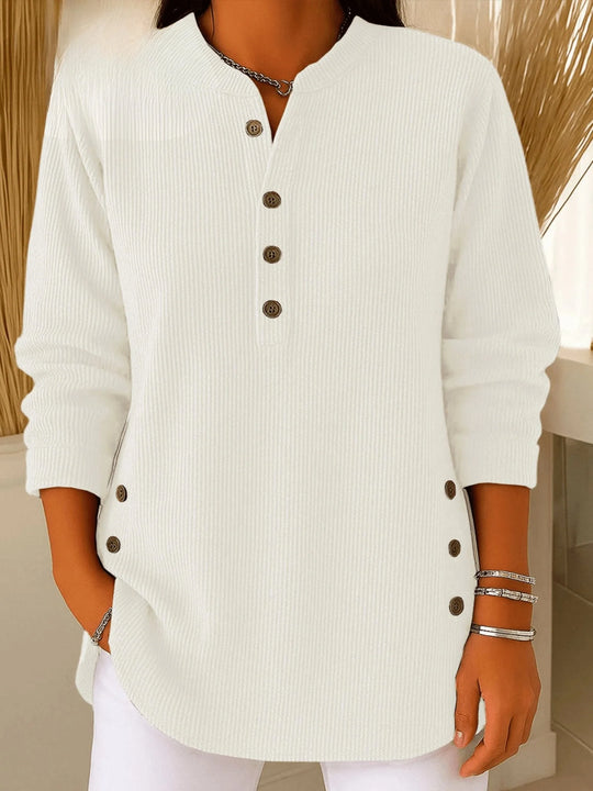 Ribgebreide Henley Tuniek Dames Relaxed Fit | Lange Mouw 4