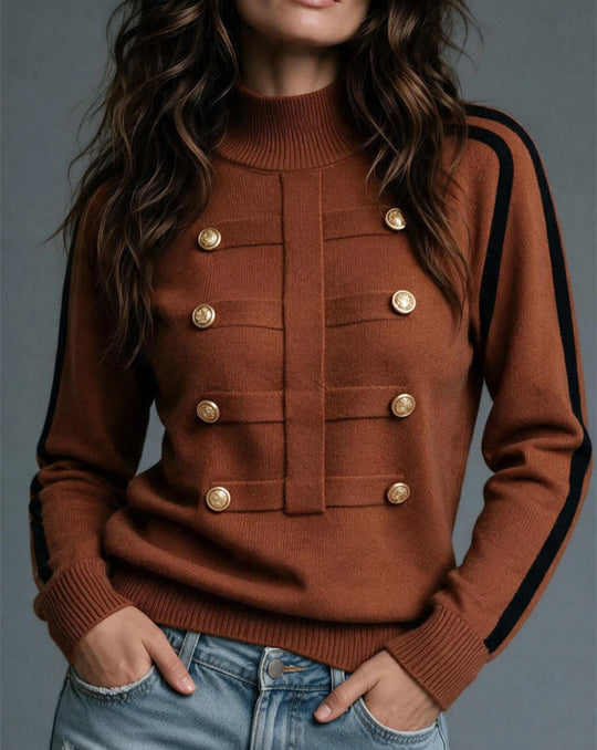 Rollkragenpullover Damen | Farbblockdesign & Gerade Passform