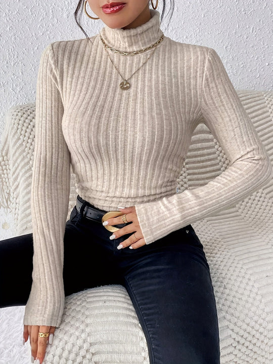 Rollkragenpullover Damen | Schmale Passform & Warm