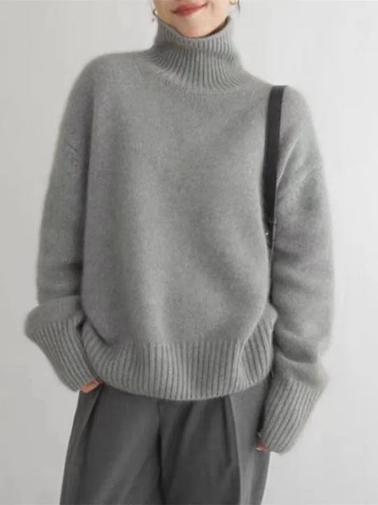 Rollkragenpullover Damen | Überschnittene Schultern & Warme Strickfläche 4