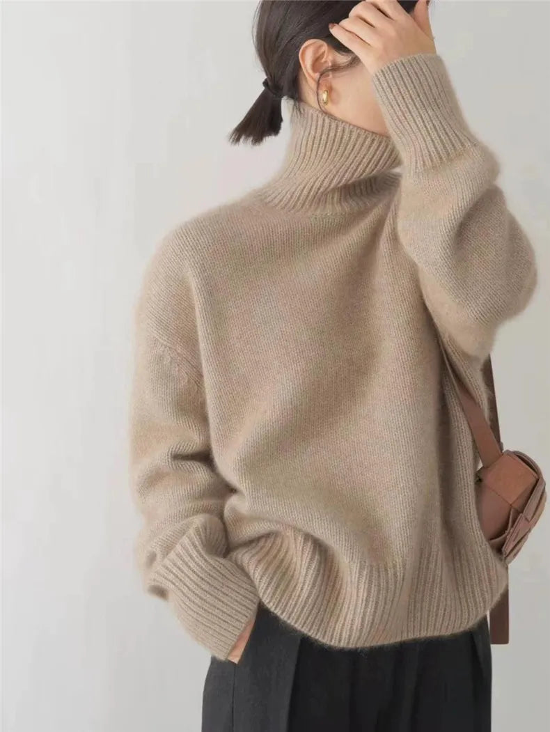 Rollkragenpullover Damen | Überschnittene Schultern & Warme Strickfläche 6
