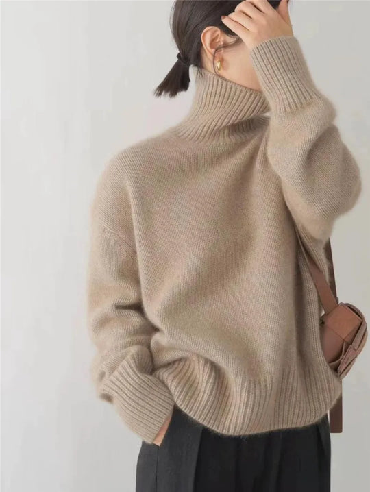 Rollkragenpullover Damen | Überschnittene Schultern & Warme Strickfläche 6