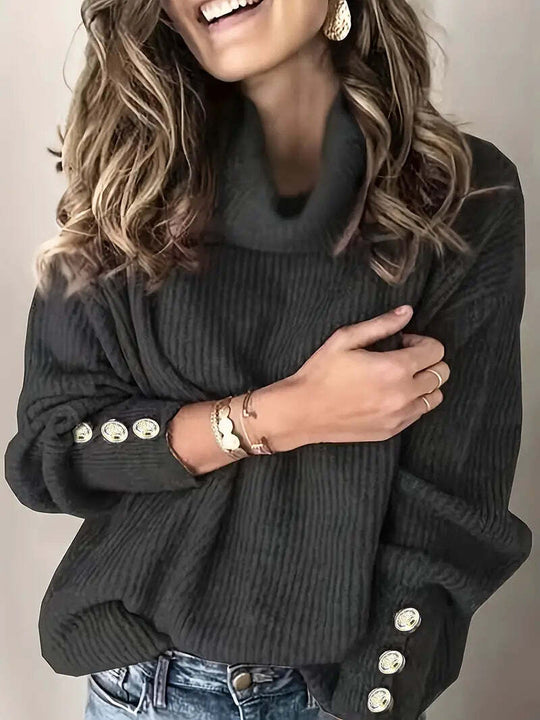 Rollkragenpullover Damen | Wasserfallkragen & Lockerer Schnitt 4