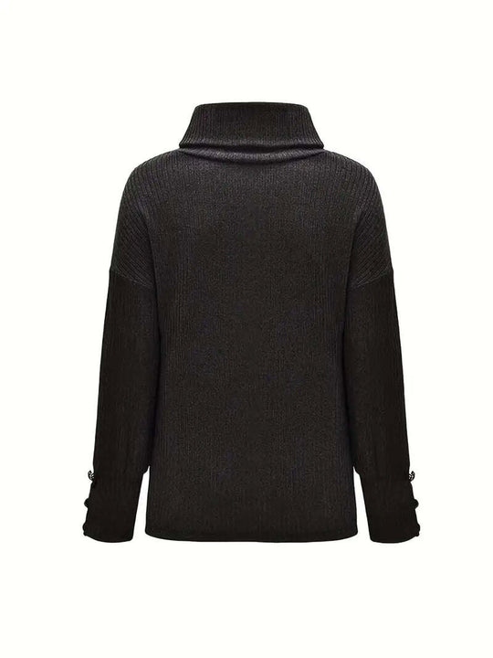Rollkragenpullover Damen | Wasserfallkragen & Lockerer Schnitt 7